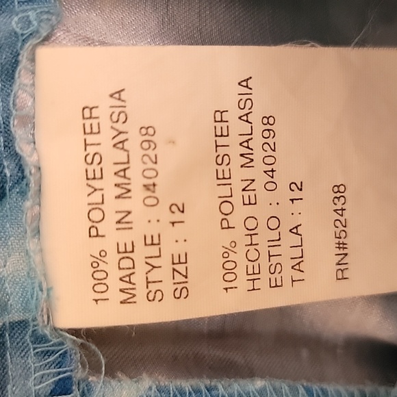 Vintage Unbranded Blue Floral High Rise Baggy Tapered Pants 12 - Picture 9 of 14